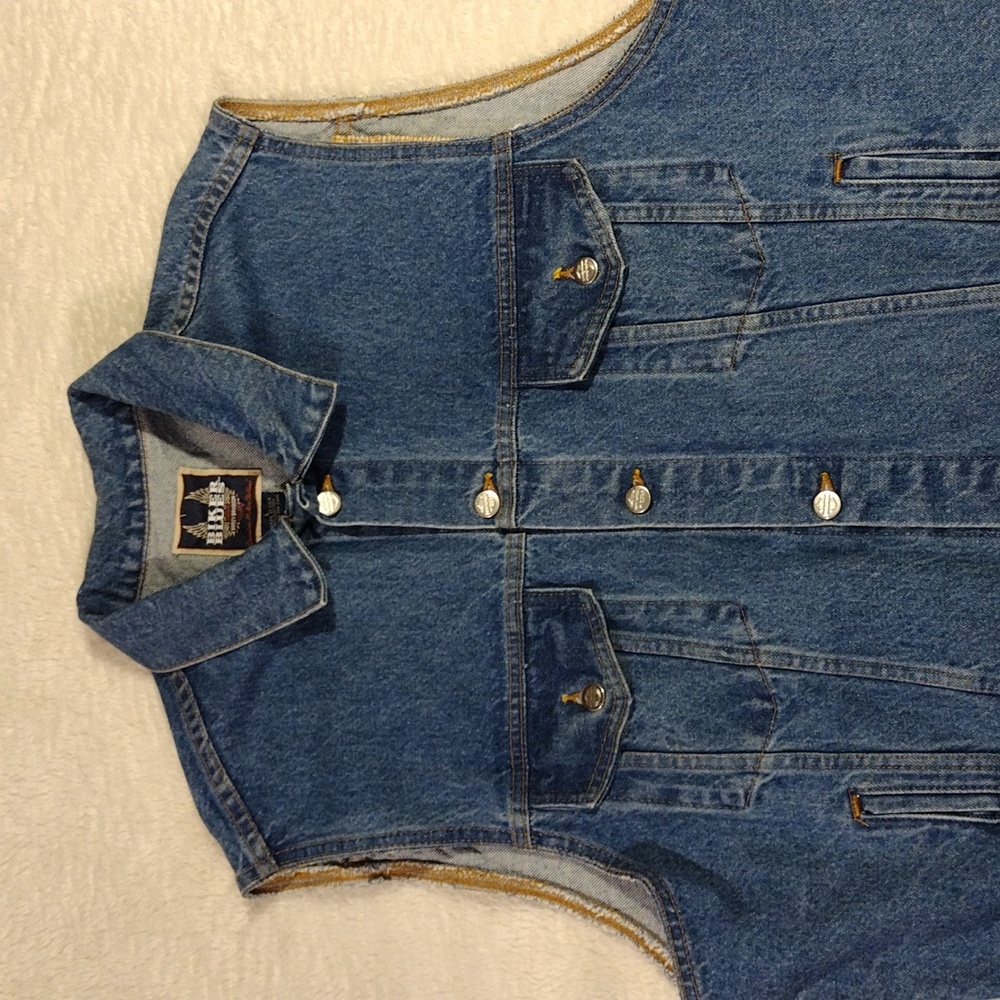 Vintage Harley Davidson Biker Blues Vest